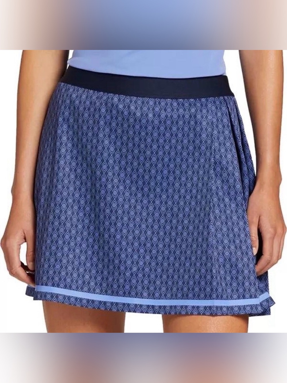 NWT Lady Hagen Women's Side Pleat Contrast Golf Skort Blue Size XXL